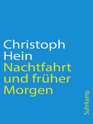 cover image of Nachtfahrt und früher Morgen